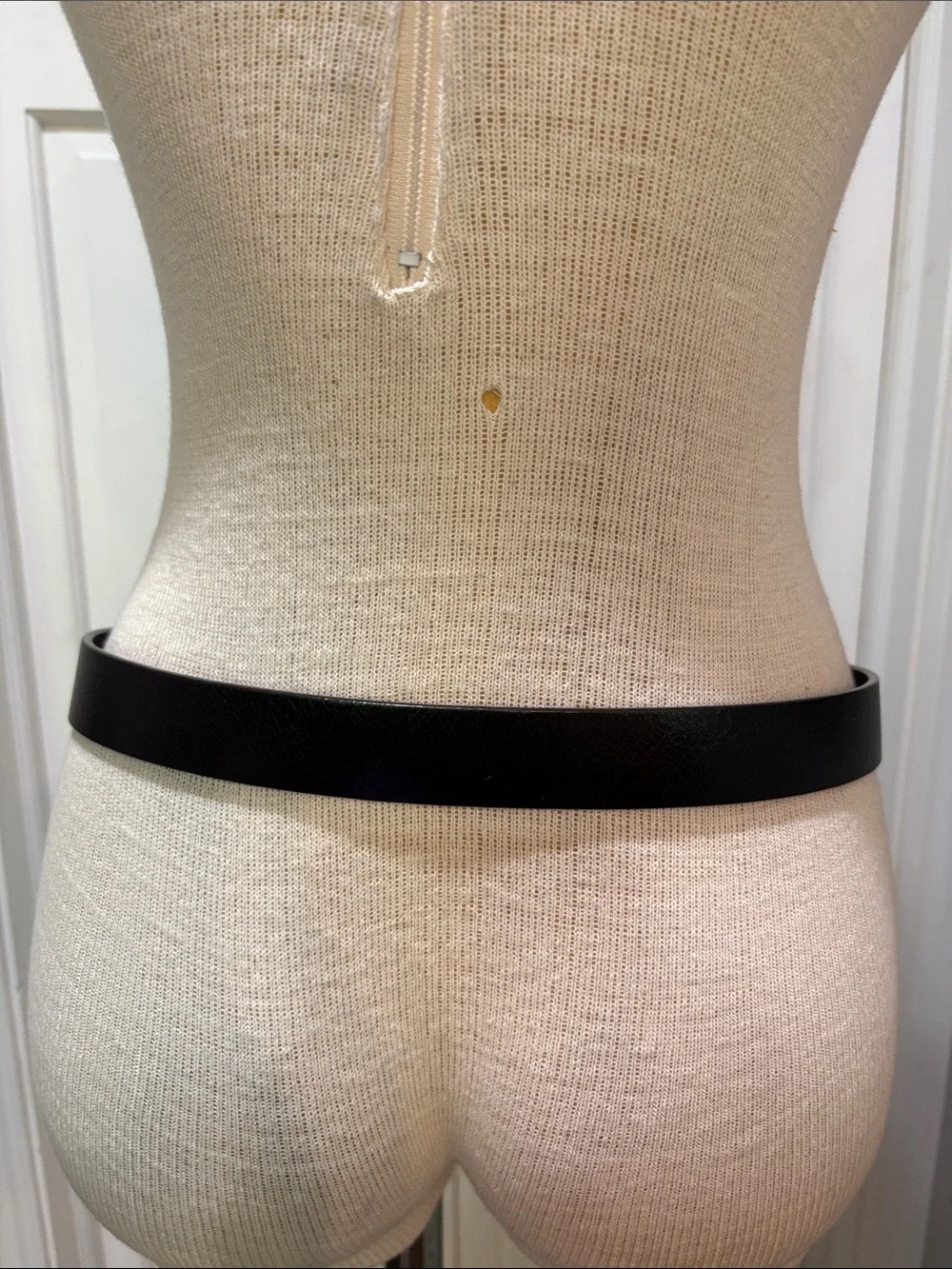 Antonio Melani black and brown reversible belt with gold tone buckle